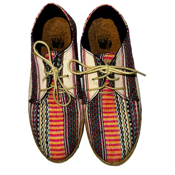 Patara Women's Nomad Casual Rainbow Boho Espadrille Shoes Size 8 Hippie Woven - Picture 2 of 9